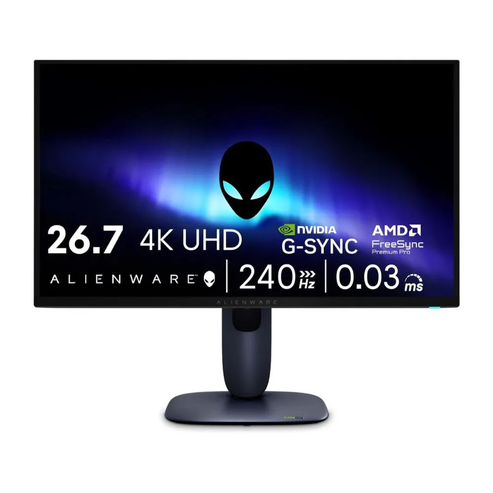 Alienware AW2725Q 27″ 4K UHD 240Hz 0.03ms QD-OLED Frameless Gaming Monitor with G-SYNC Compatible & FreeSync Premium Pro