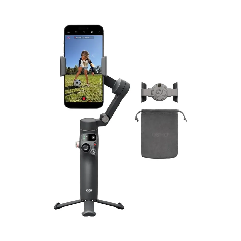 DJI Osmo Mobile 8 Standard Combo – 3-Axis Gimbal Stabilizer – AI Native Tracking – 360° Pan Rotation