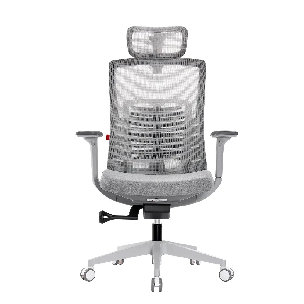 Fantech OC1 Ergonomic Chair – 4D Headrest, Adjustable Lumbar, 3D Armrests (Gray)