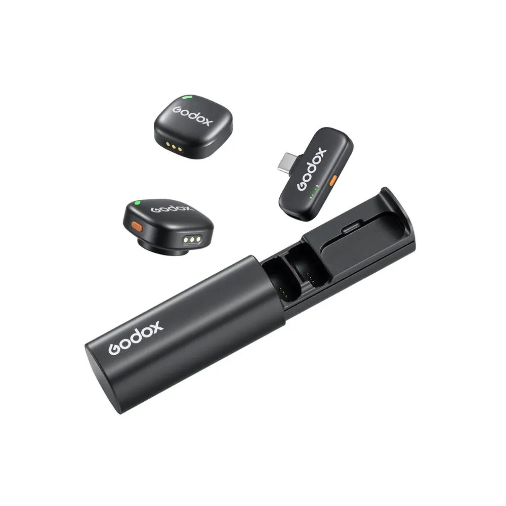 Godox C01 – 2-Person Wireless Microphone System – USB-C – 2.4 GHz – Black