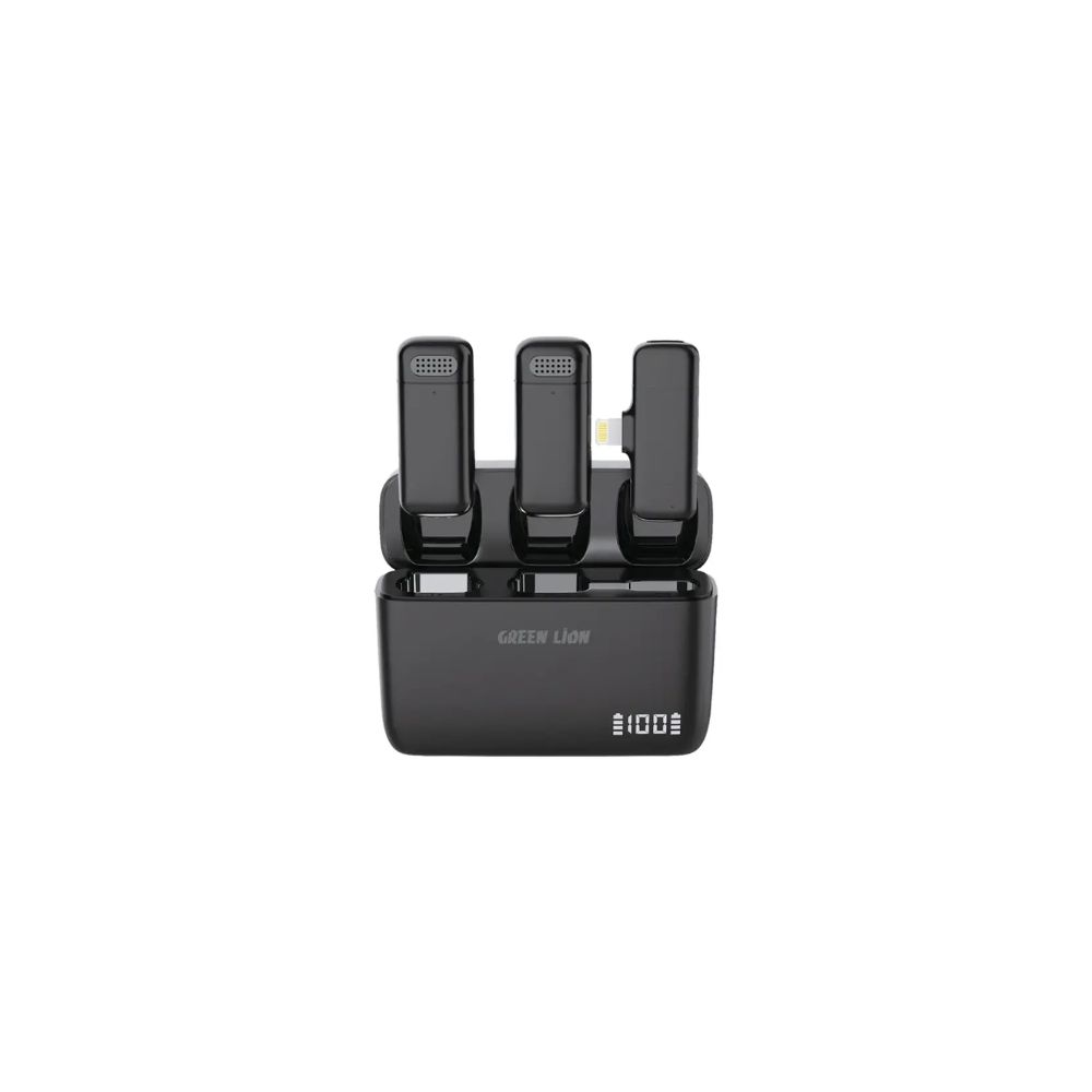 Green Lion Duo Cast Wireless Mic – Black (Lightning)