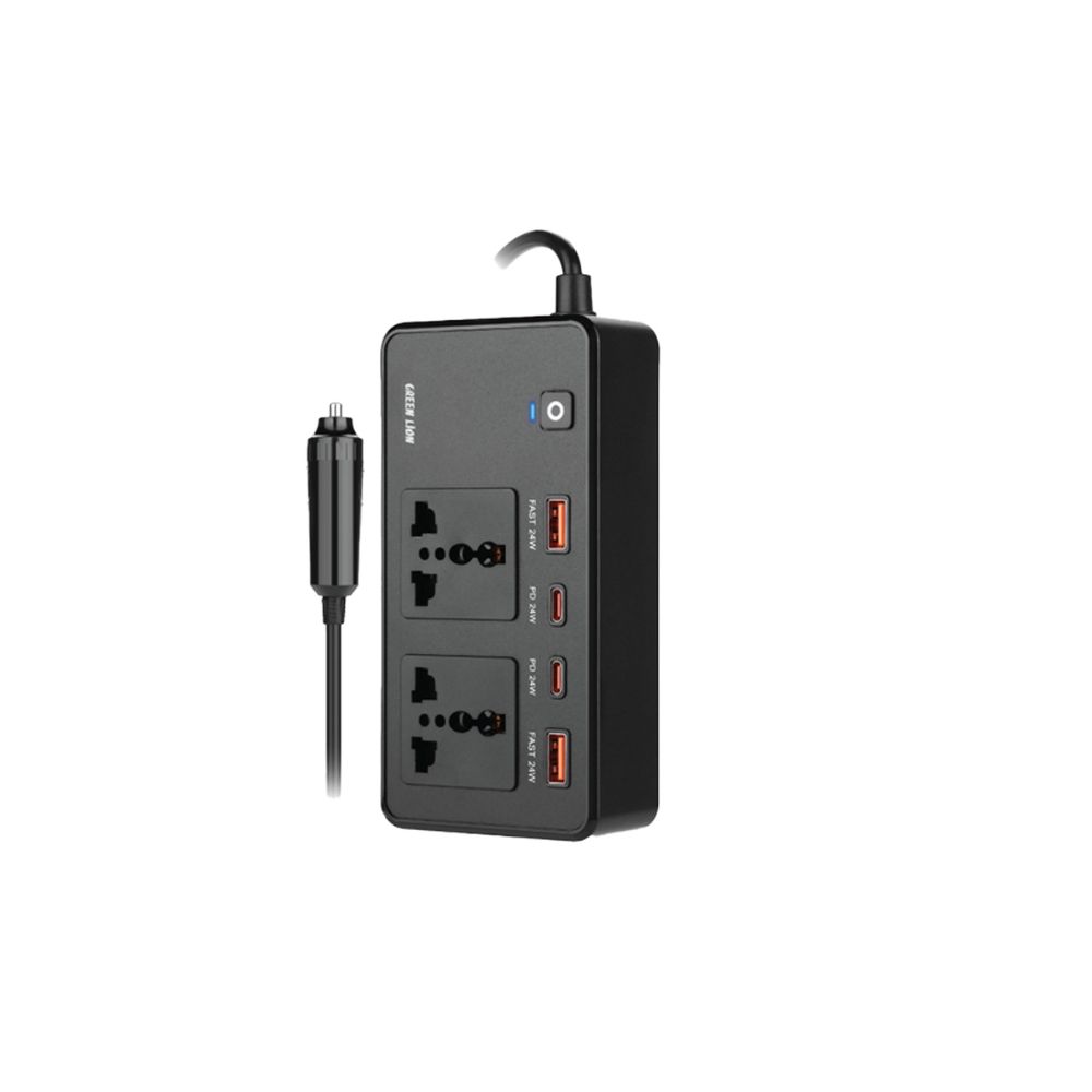 Green Lion GC-200 Car Inverter – Black
