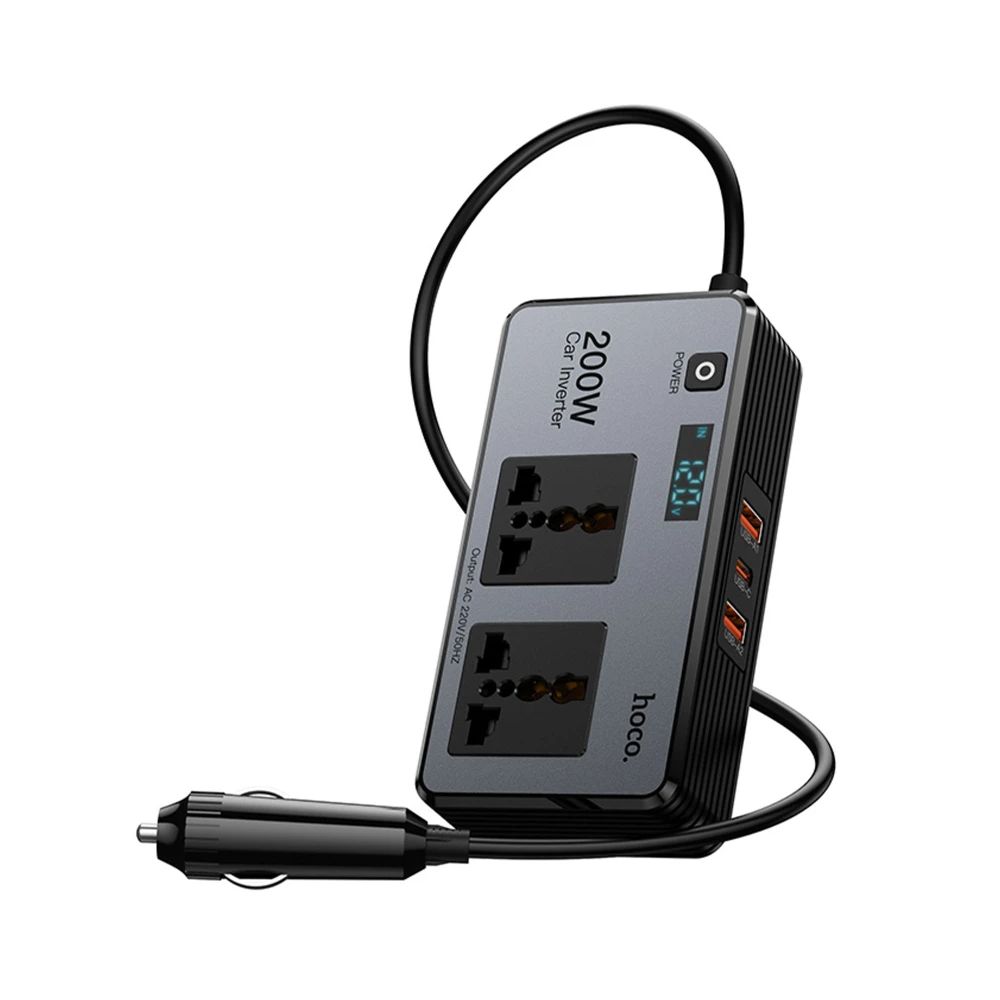 Hoco Z66 New PD66W+QC3.0 Car Ac Inverter
