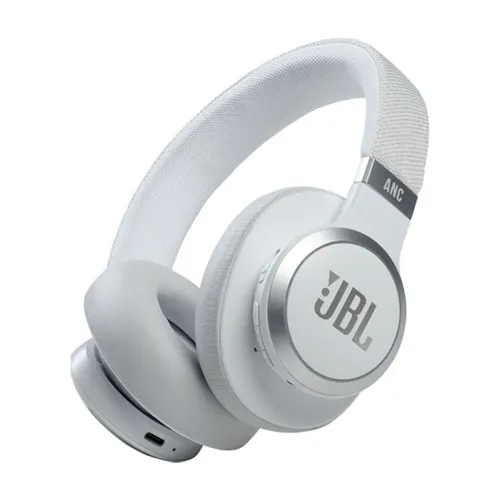 JBL Live 660NC Noise-Canceling Wireless Over-Ear Headphones (White)