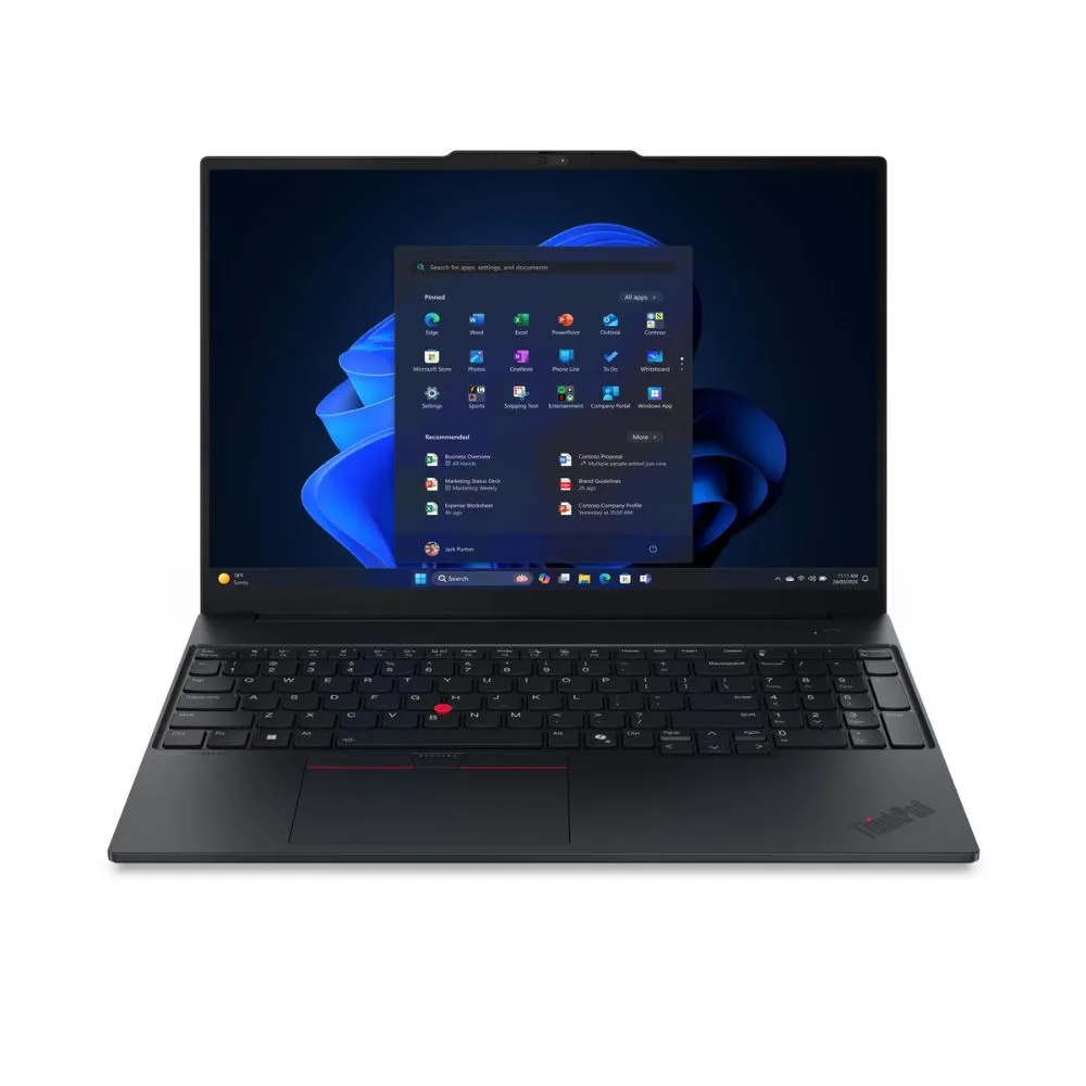 Lenovo ThinkPad E16 Gen 3 16″ WUXGA Business Laptop, AMD Ryzen 7 250U, 16GB DDR5, 512GB NVMe SSD, AMD Radeon 780M, DOS, Backlit EN/AR Keyboard