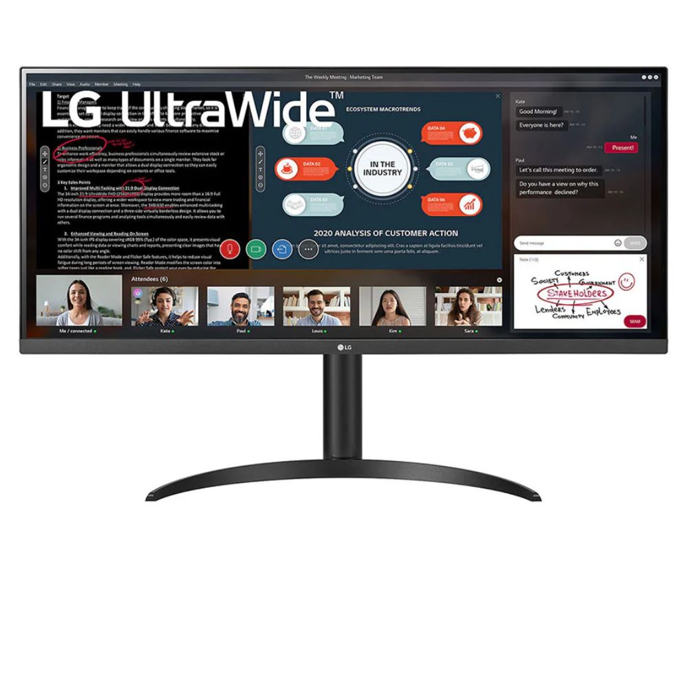 LG 34” 21:9 UltraWide™ Full HD with AMD FreeSync™ 34WP550-B – Business Monitor