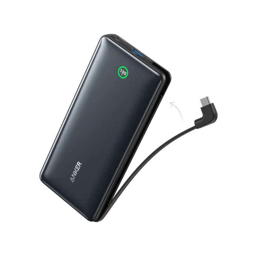 Nano Power Bank 20K 30W Built-in USB-C Cable