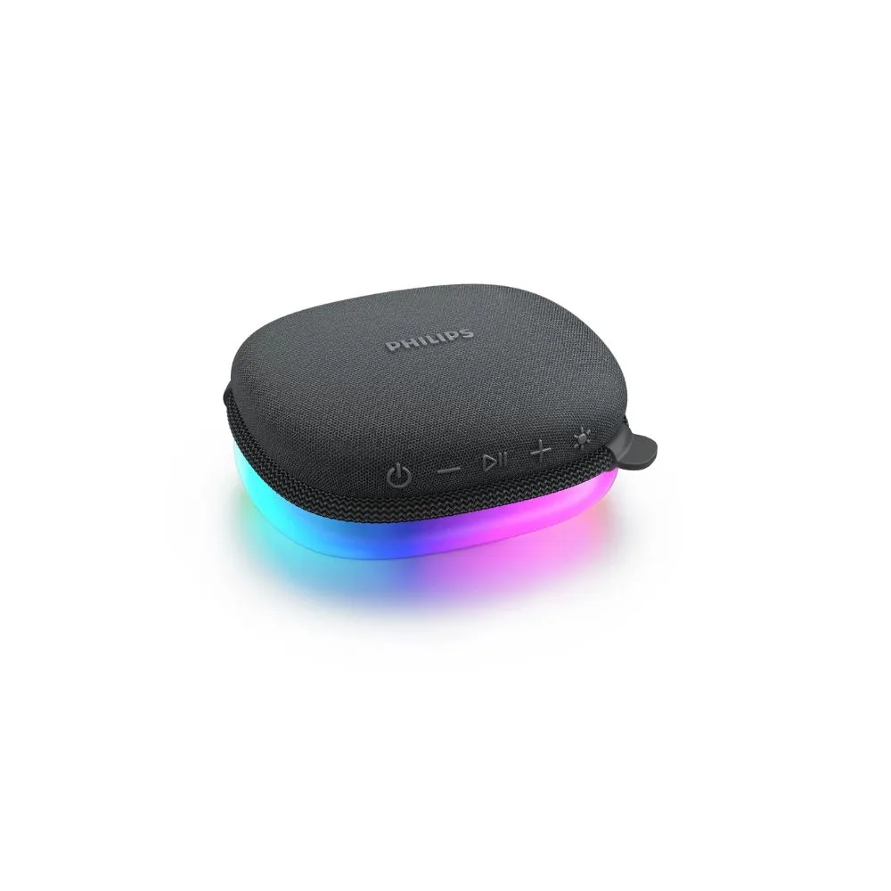 Philips TAS2307 – Bluetooth Speaker with Lights – 7H Battery – Passive Radiator – Black
