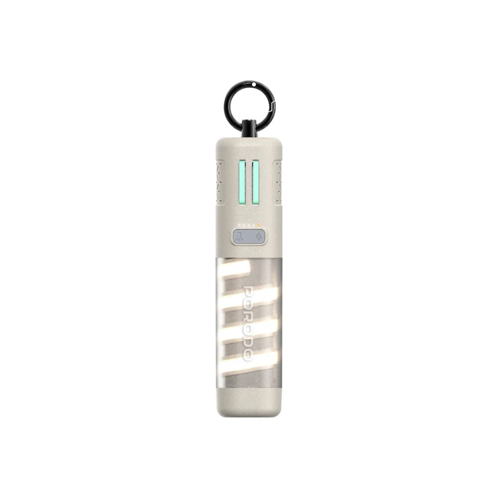 Porodo PowerBeam 5000mAh Power Bank with Built-In Flashlight – Khaki