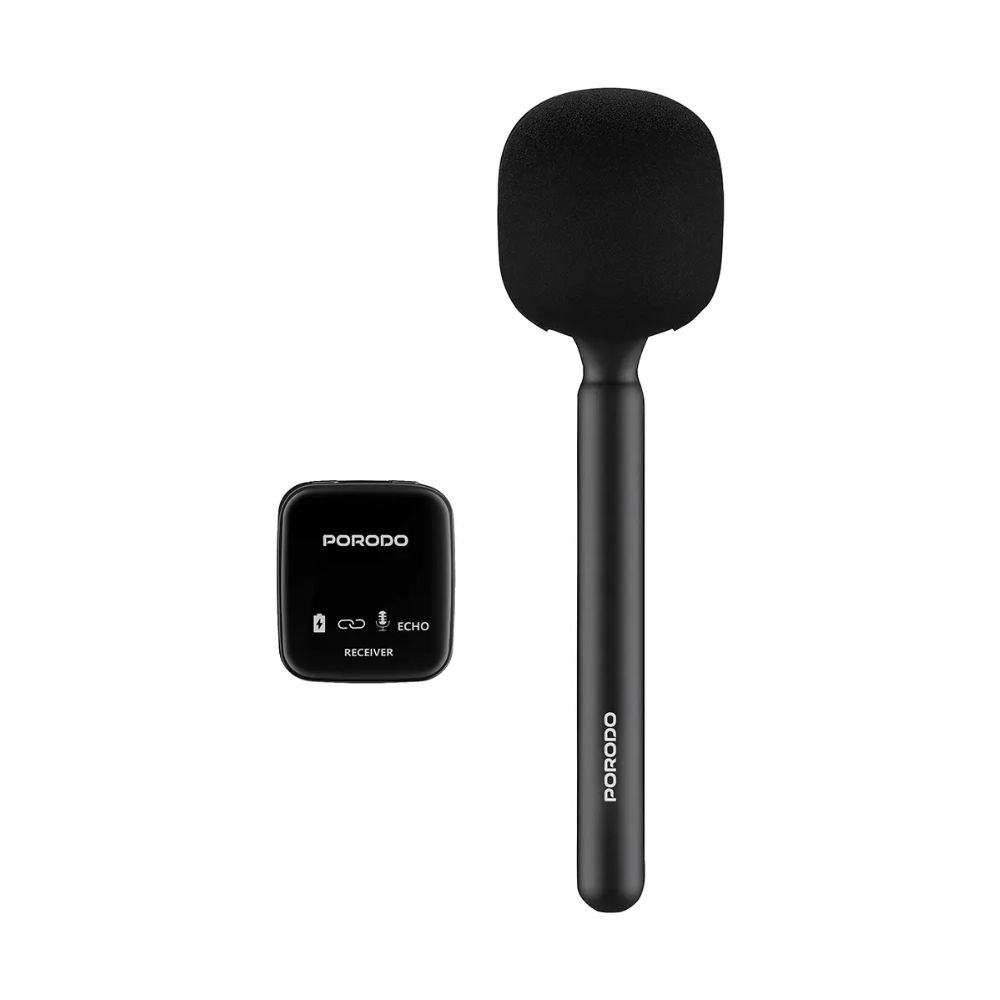 Porodo Two-Device Connect Handheld Lavalier Microphone
