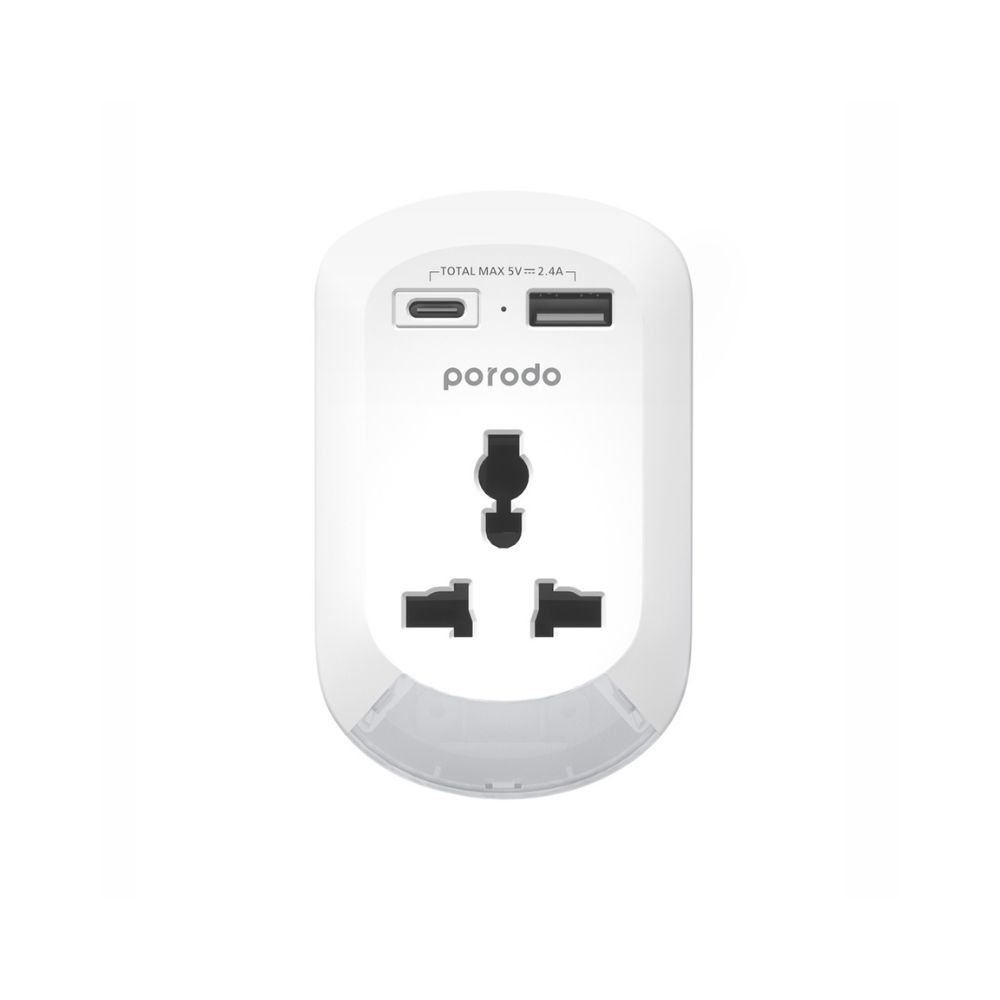 Porodo Universal AC Socket EU Plug Adapter