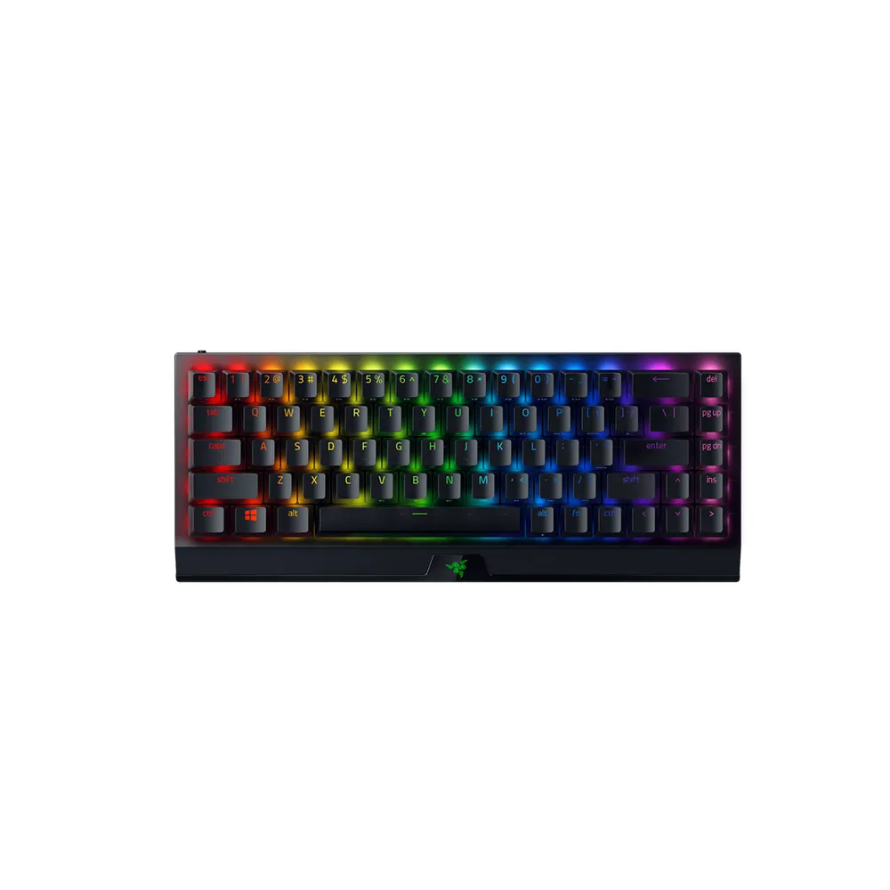 Razer-BlackWidow V3 Mini Hyperspeed Phantom Edition 65% Wireless Mechanical Green Clicky Tactile Switch Gaming Keyboard – Black