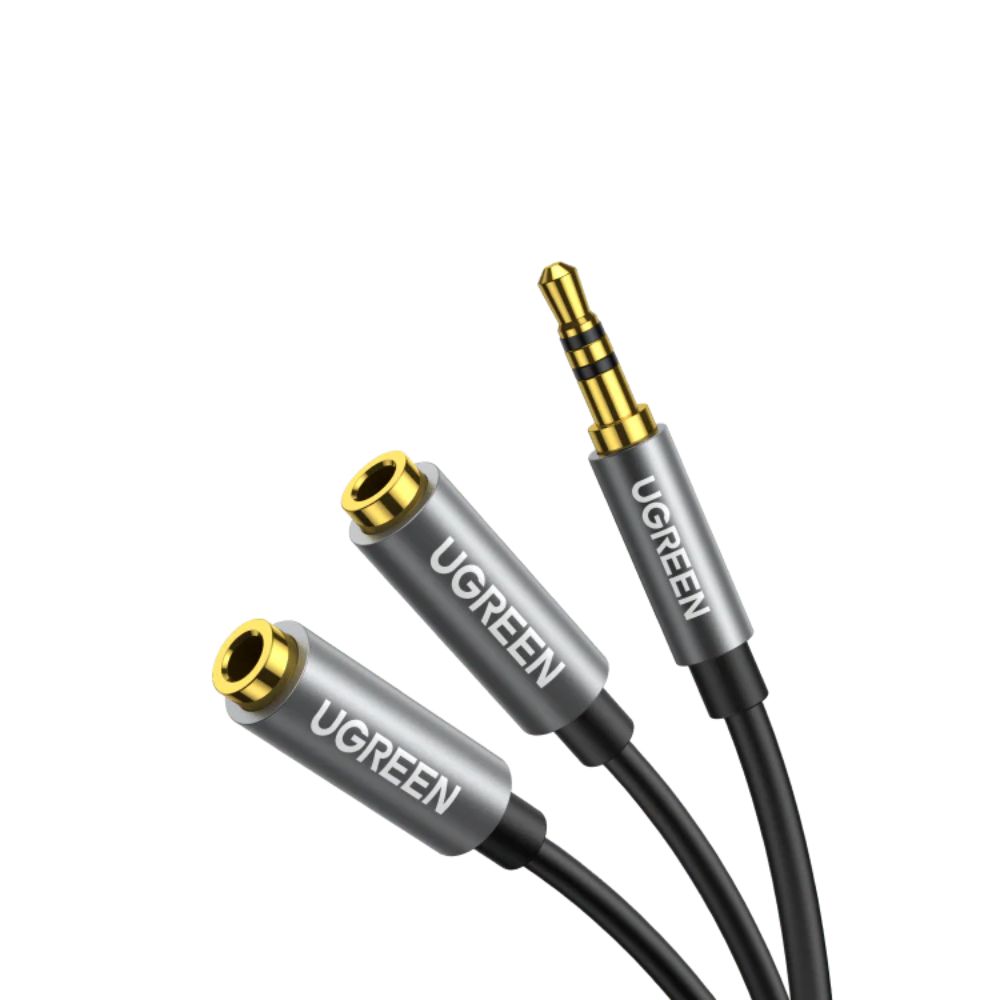 UGREEN Headphone Splitter 2 Way Y 3.5mm Jack Aux Adapter